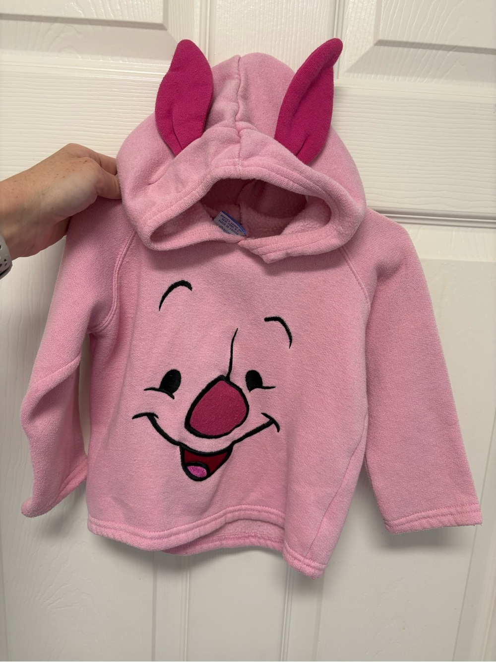 Vintage Winnie The Pooh Piglet Sweatshirt Hoodie 3T Embroidered Toddler Girls